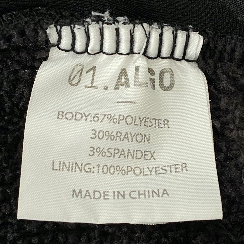01;.ALGO PERFORMANCE BLACK ZIPPER SWEAT SHIRT HOODIE JACKET SIZE XL - Picture 8 of 13